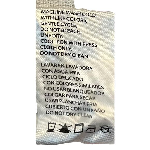 2 WEATHERPROOF VINTAGE CAP SLEEVE BUTTON BLOUSES, WOMENS, L, MULTI & NAVY/WHITE - Picture 12 of 12